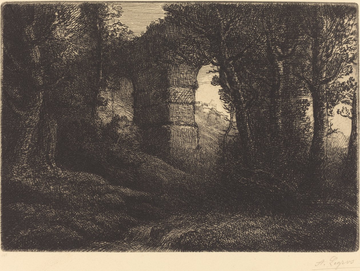 古代水渠的遗迹 作者 阿方斯·莱格罗斯（Alphonse Legros）
