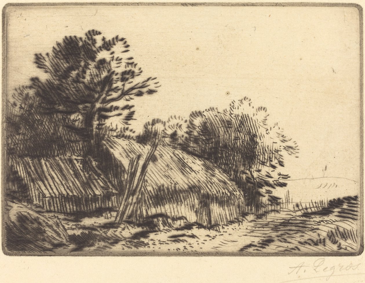 乡村风景 作者 阿方斯·莱格罗斯（Alphonse Legros）