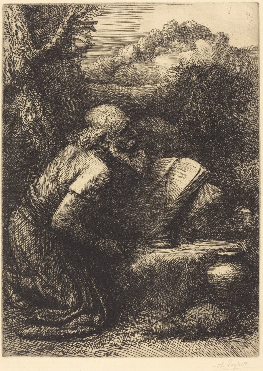 圣杰罗姆，第二盘。 作者 阿方斯·莱格罗斯（Alphonse Legros）