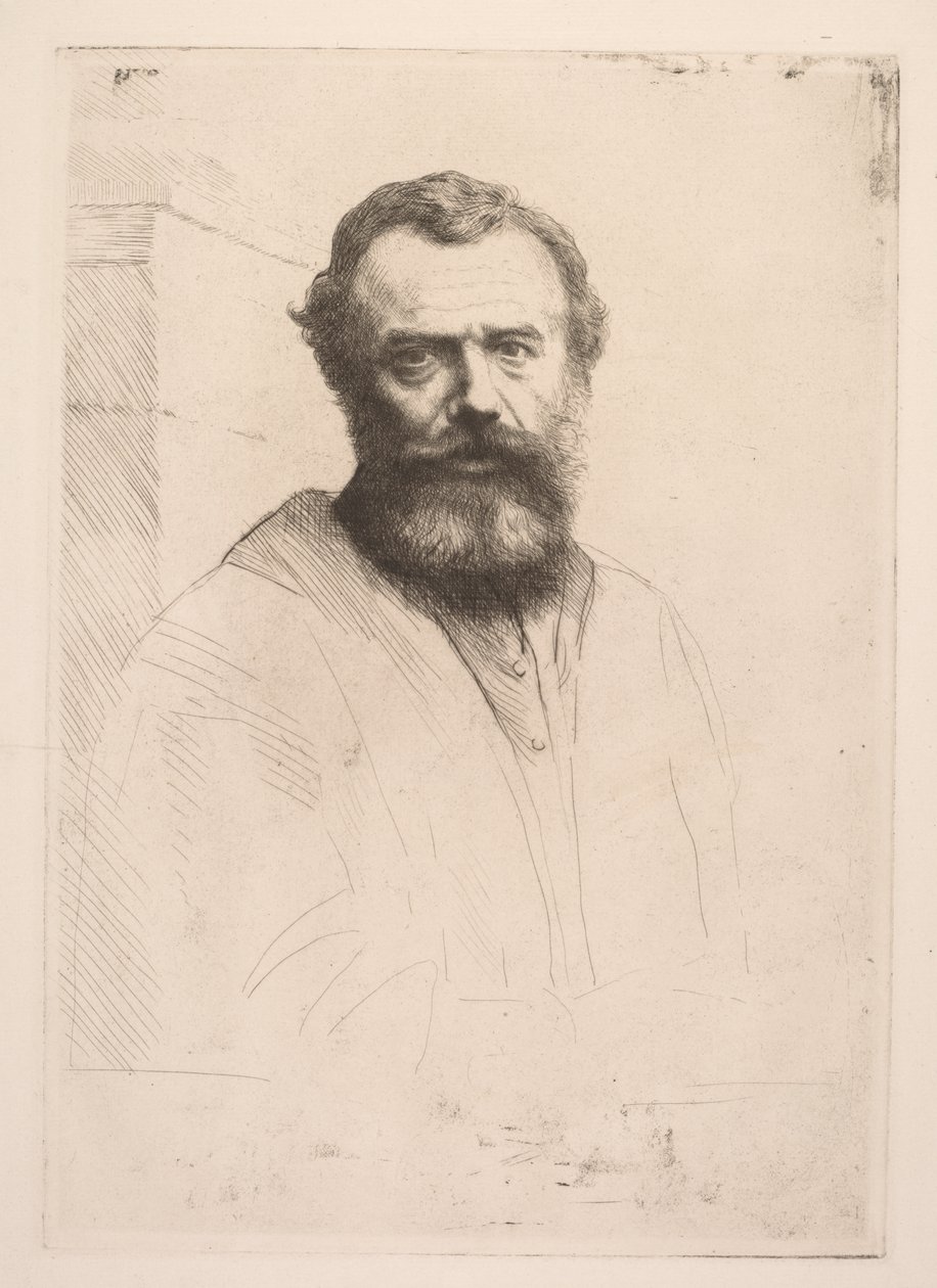 自画像（第三版） 作者 阿方斯·莱格罗斯（Alphonse Legros）
