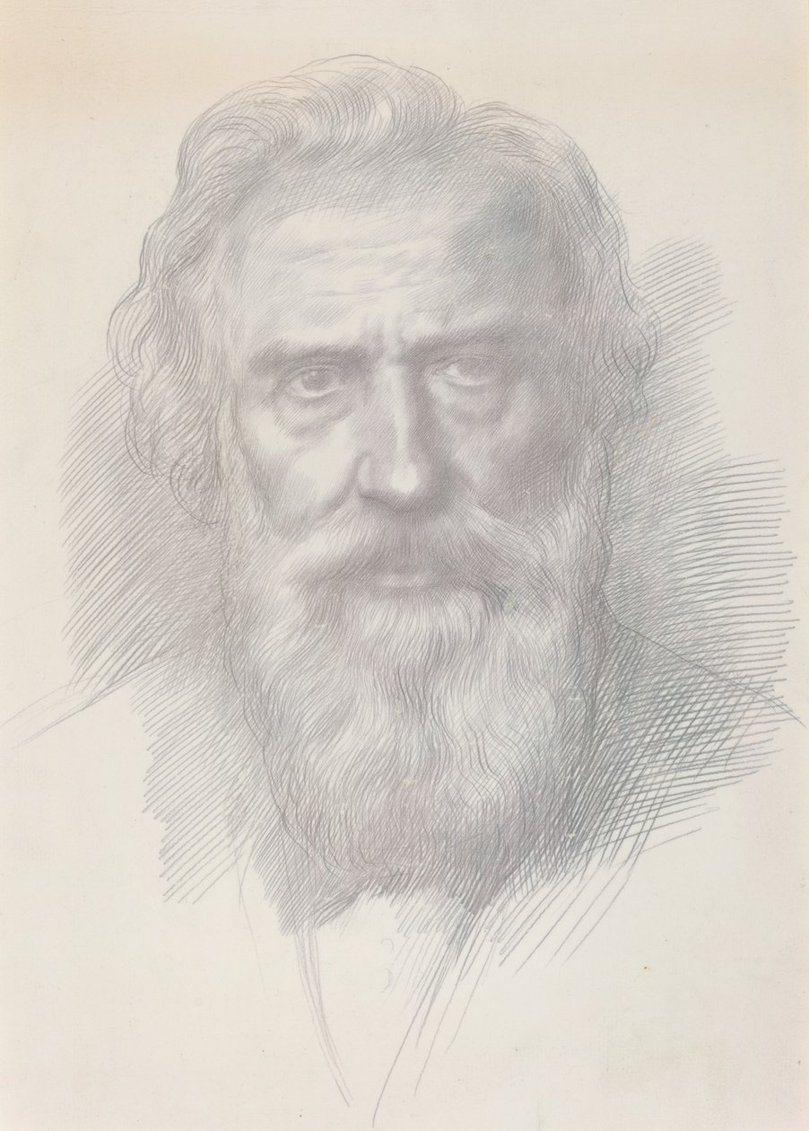 自画像 作者 阿方斯·莱格罗斯（Alphonse Legros）