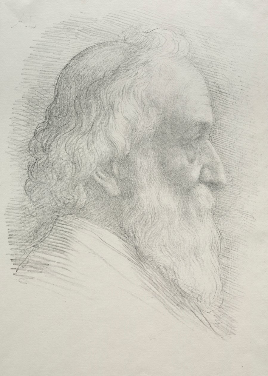 自画像第十板。 作者 阿方斯·莱格罗斯（Alphonse Legros）