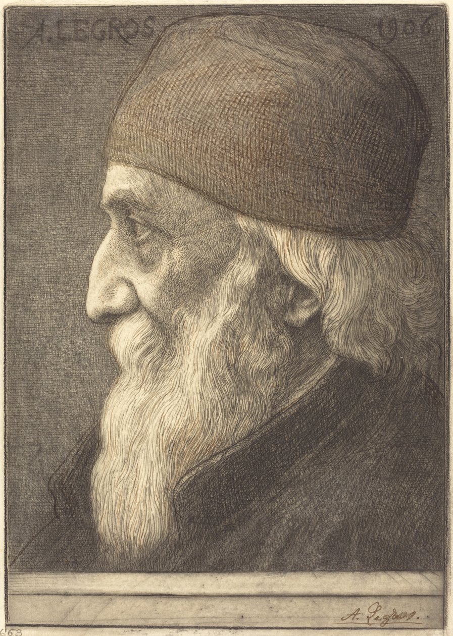 自画像》，第13版，1906年。 作者 阿方斯·莱格罗斯（Alphonse Legros）