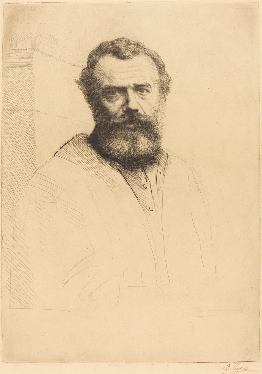 自画像》，第三版 作者 阿方斯·莱格罗斯（Alphonse Legros）