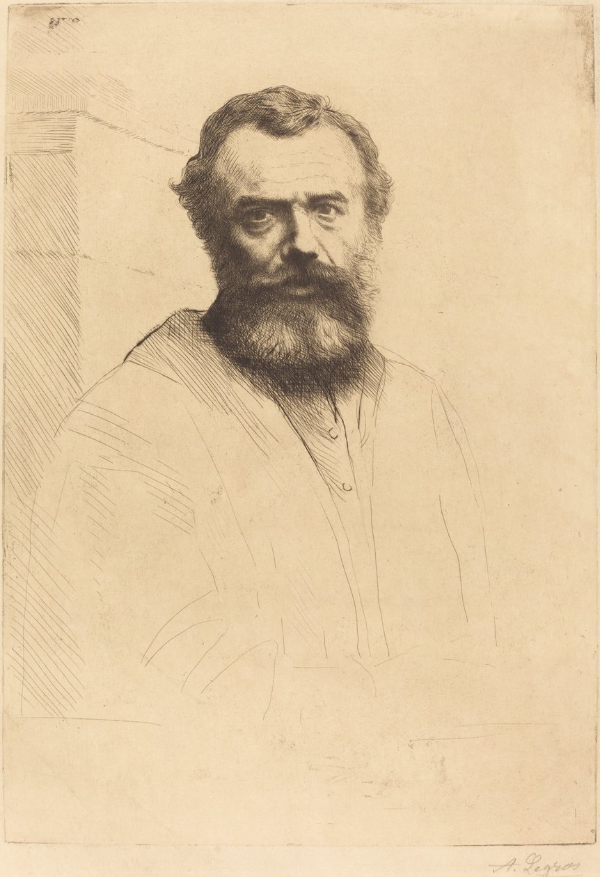 自画像》，第三版 作者 阿方斯·莱格罗斯（Alphonse Legros）