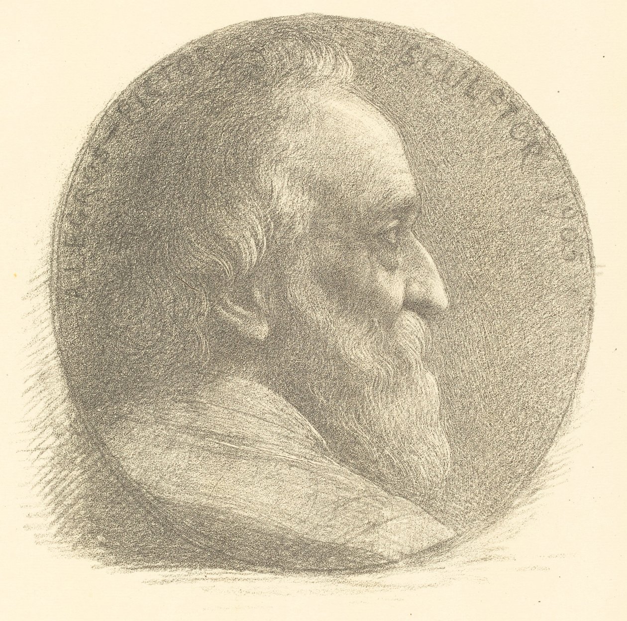 自画像，奖章，第1号，第9版 作者 阿方斯·莱格罗斯（Alphonse Legros）