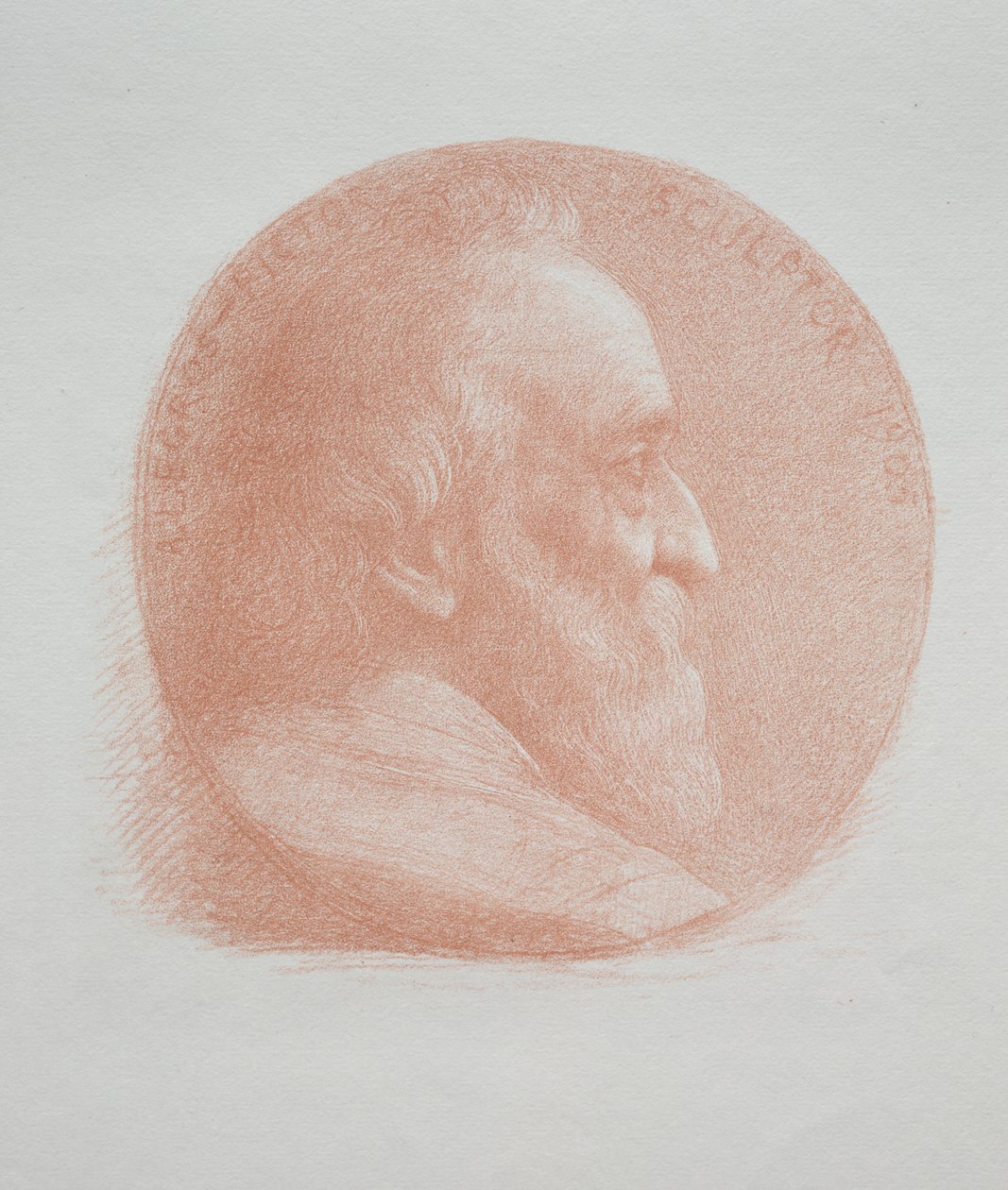 自画像，第 2 号奖章（第 11 版） 作者 阿方斯·莱格罗斯（Alphonse Legros）