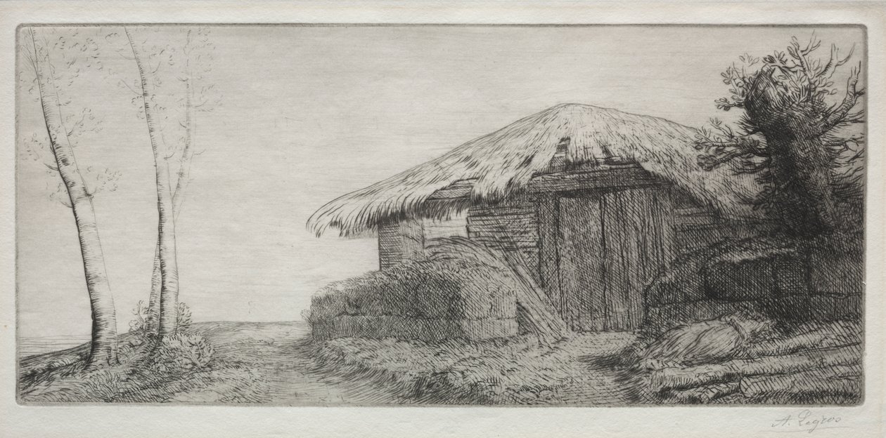 山上的羊圈（Bergerie sur le Coteau） 作者 阿方斯·莱格罗斯（Alphonse Legros）