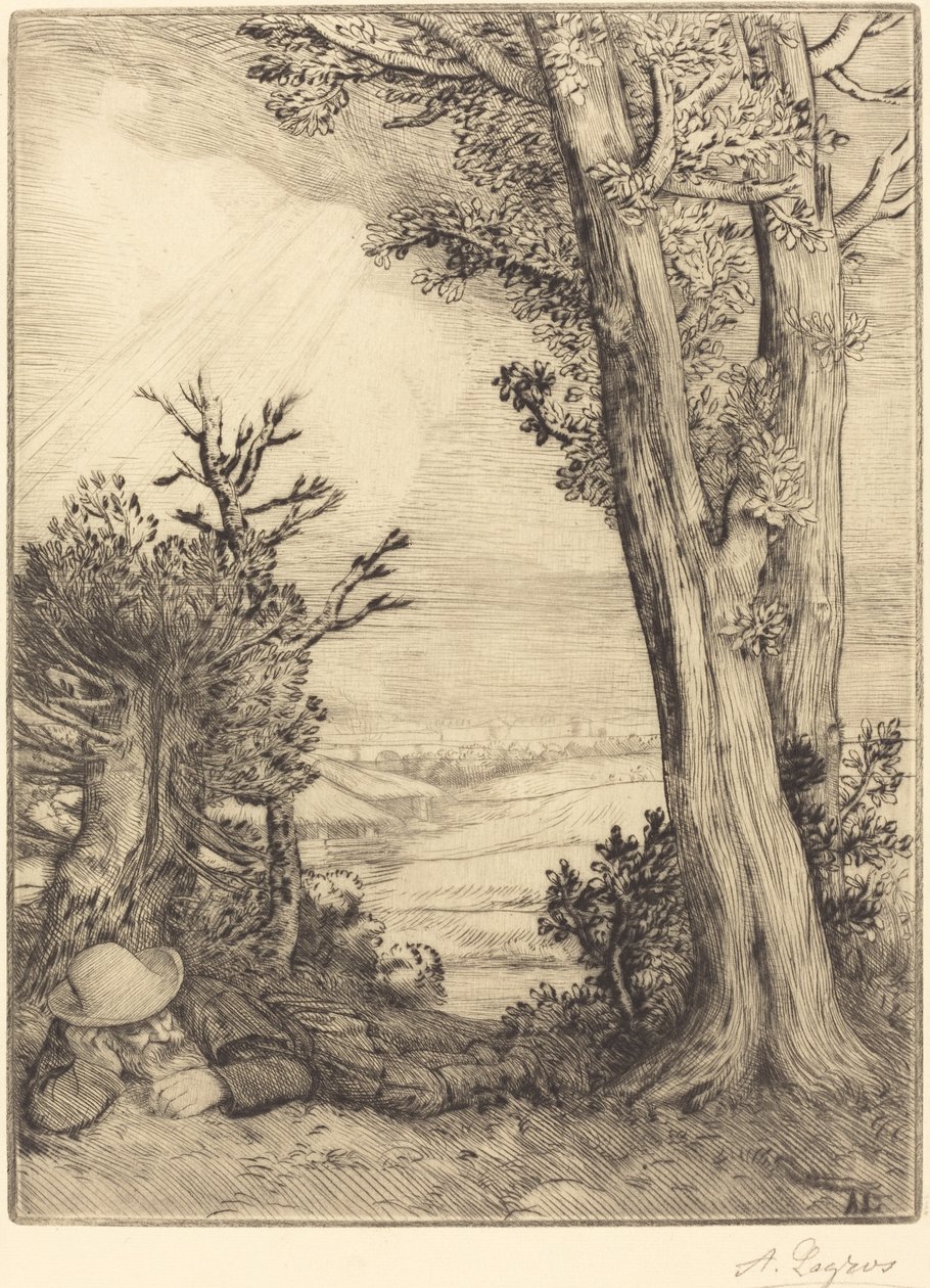 乡村睡午觉 作者 阿方斯·莱格罗斯（Alphonse Legros）