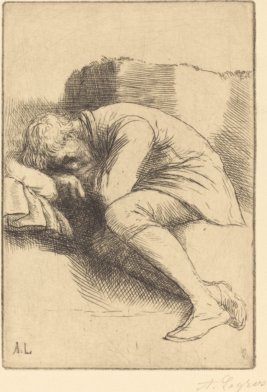 睡眠者(Un dormeur) 作者 阿方斯·莱格罗斯（Alphonse Legros）