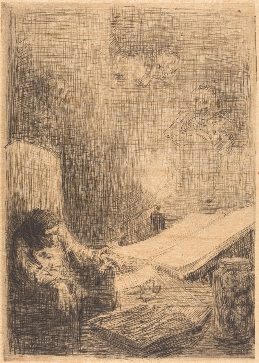 沉睡的学者 作者 阿方斯·莱格罗斯（Alphonse Legros）