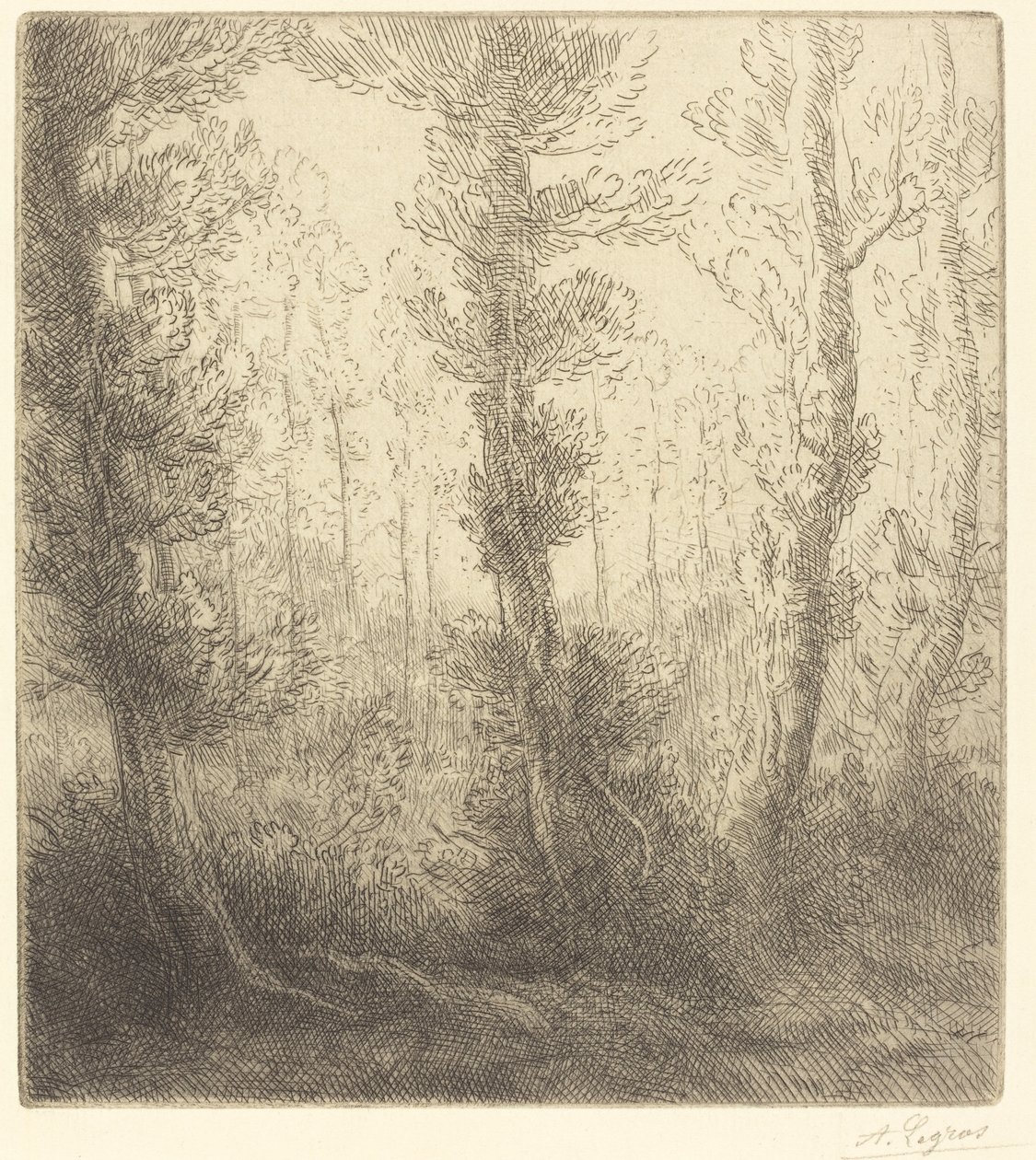 小湖 Le petit lac. 作者 阿方斯·莱格罗斯（Alphonse Legros）