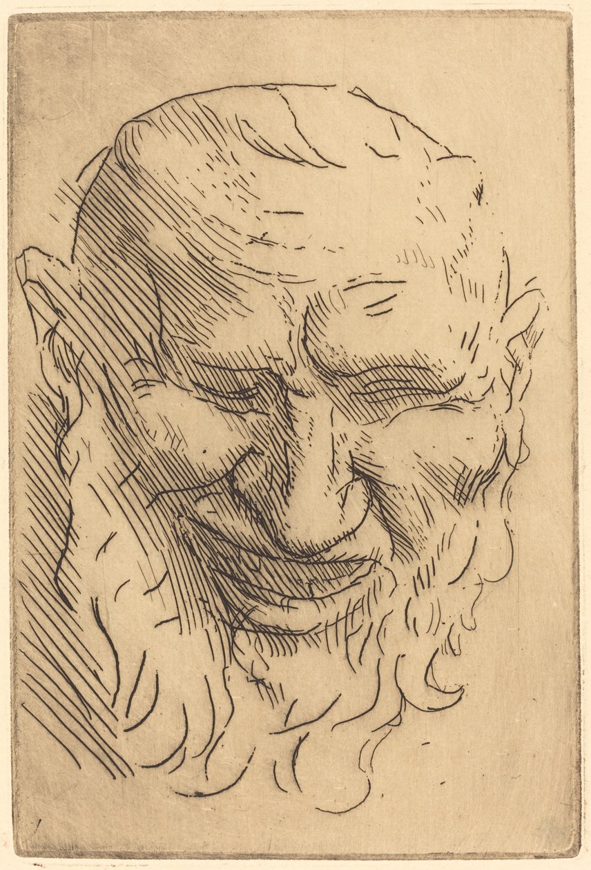 小萨提尔面具 作者 阿方斯·莱格罗斯（Alphonse Legros）