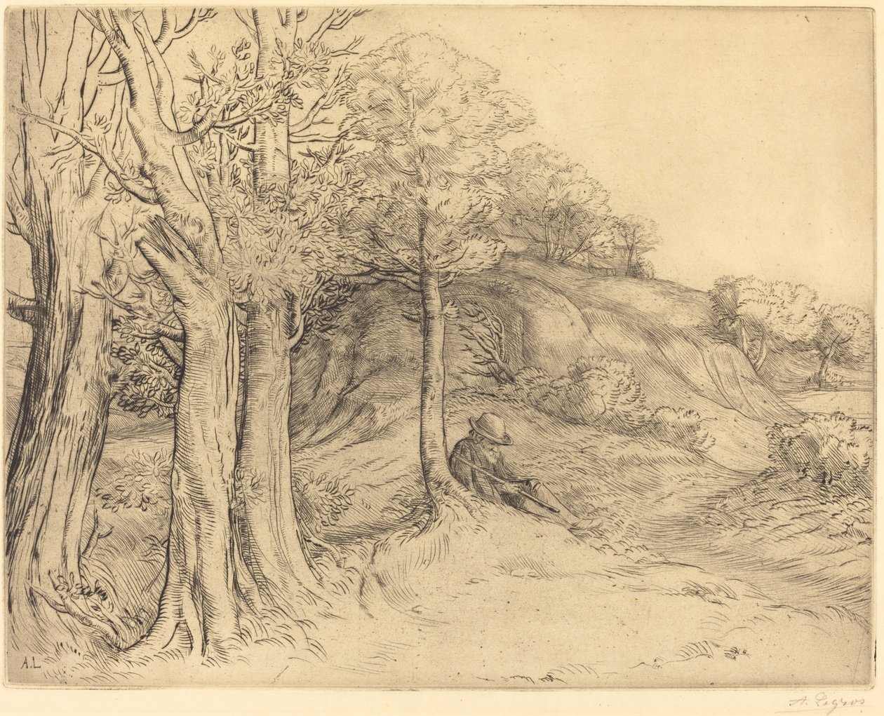 孤独（风景） 作者 阿方斯·莱格罗斯（Alphonse Legros）