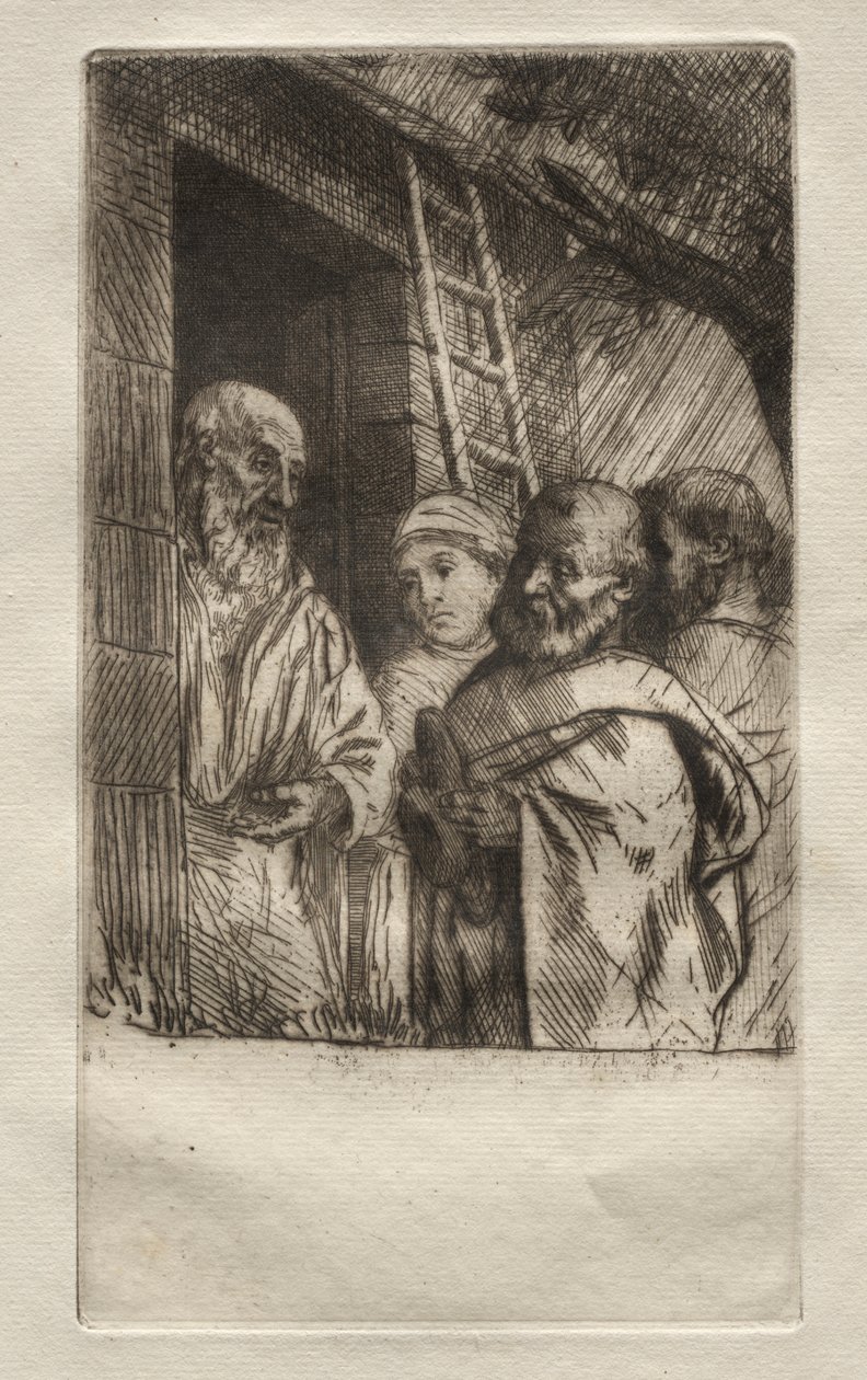 Bonhomme Misère 门前的圣彼得和圣保罗 作者 阿方斯·莱格罗斯（Alphonse Legros）