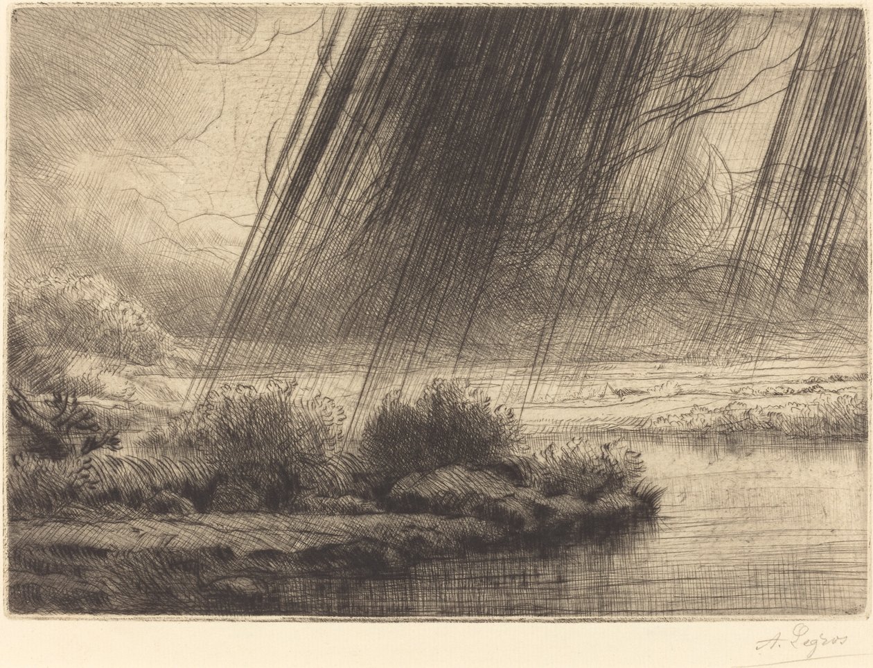 暴风骤雨。 作者 阿方斯·莱格罗斯（Alphonse Legros）