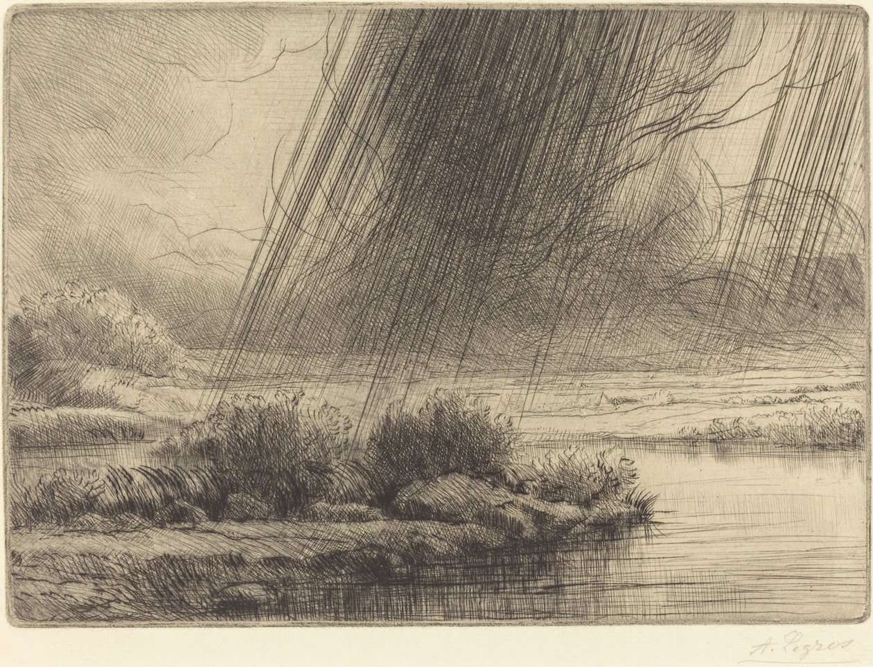 暴风骤雨。 作者 阿方斯·莱格罗斯（Alphonse Legros）
