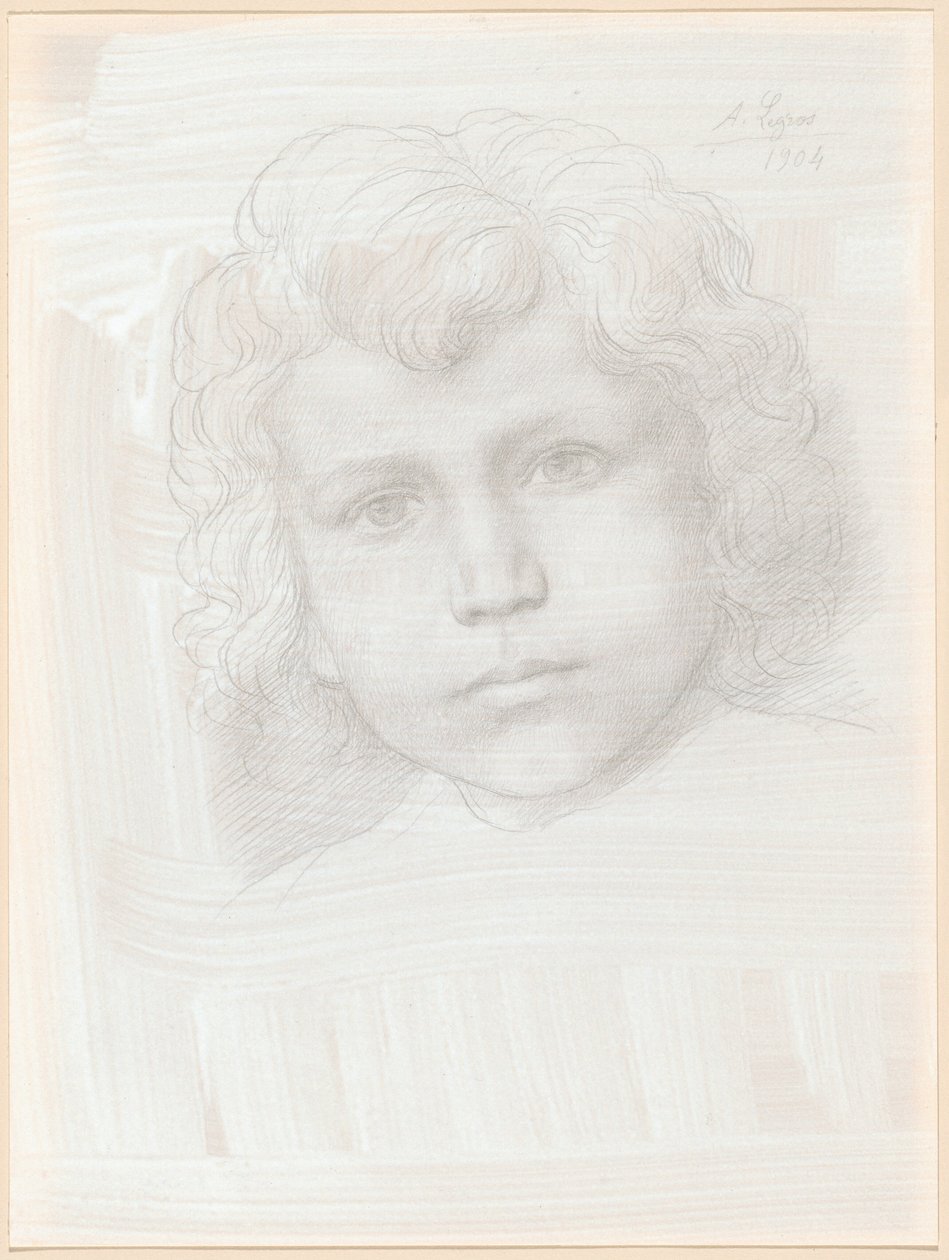 丘比特的研究（女孩的头像） 作者 阿方斯·莱格罗斯（Alphonse Legros）