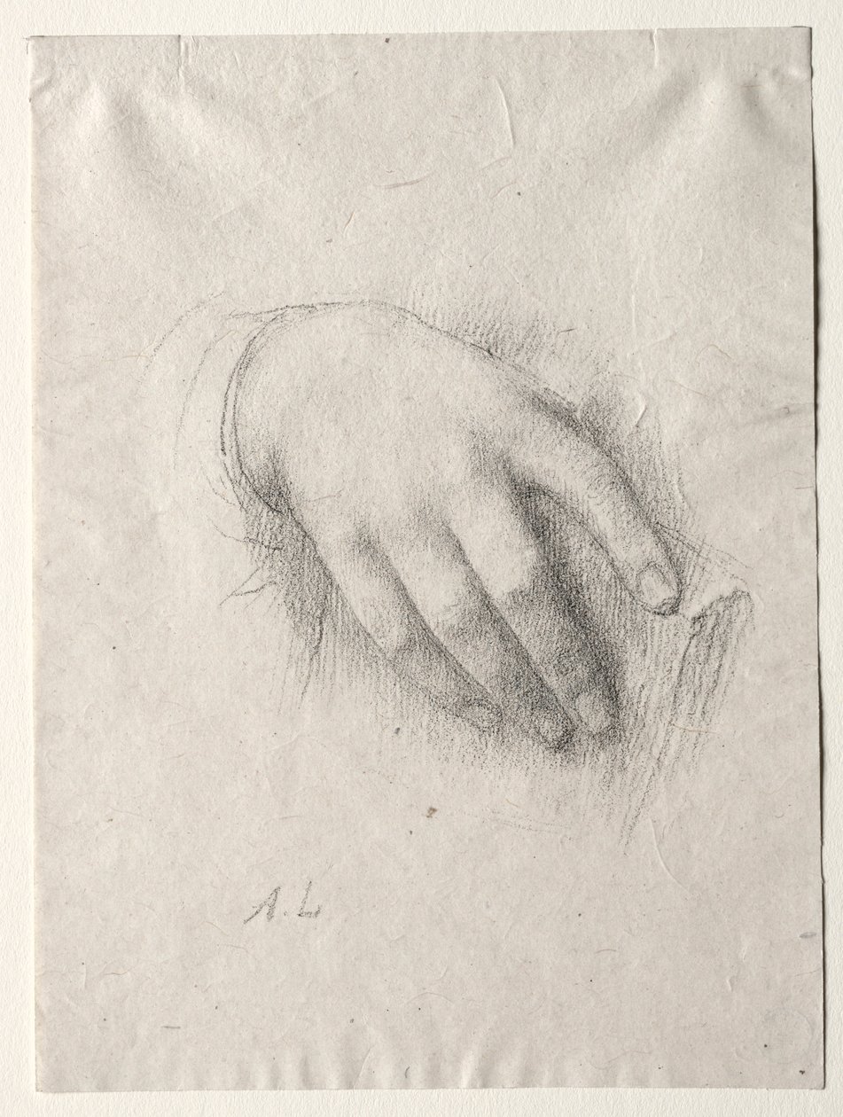 研究手。 作者 阿方斯·莱格罗斯（Alphonse Legros）
