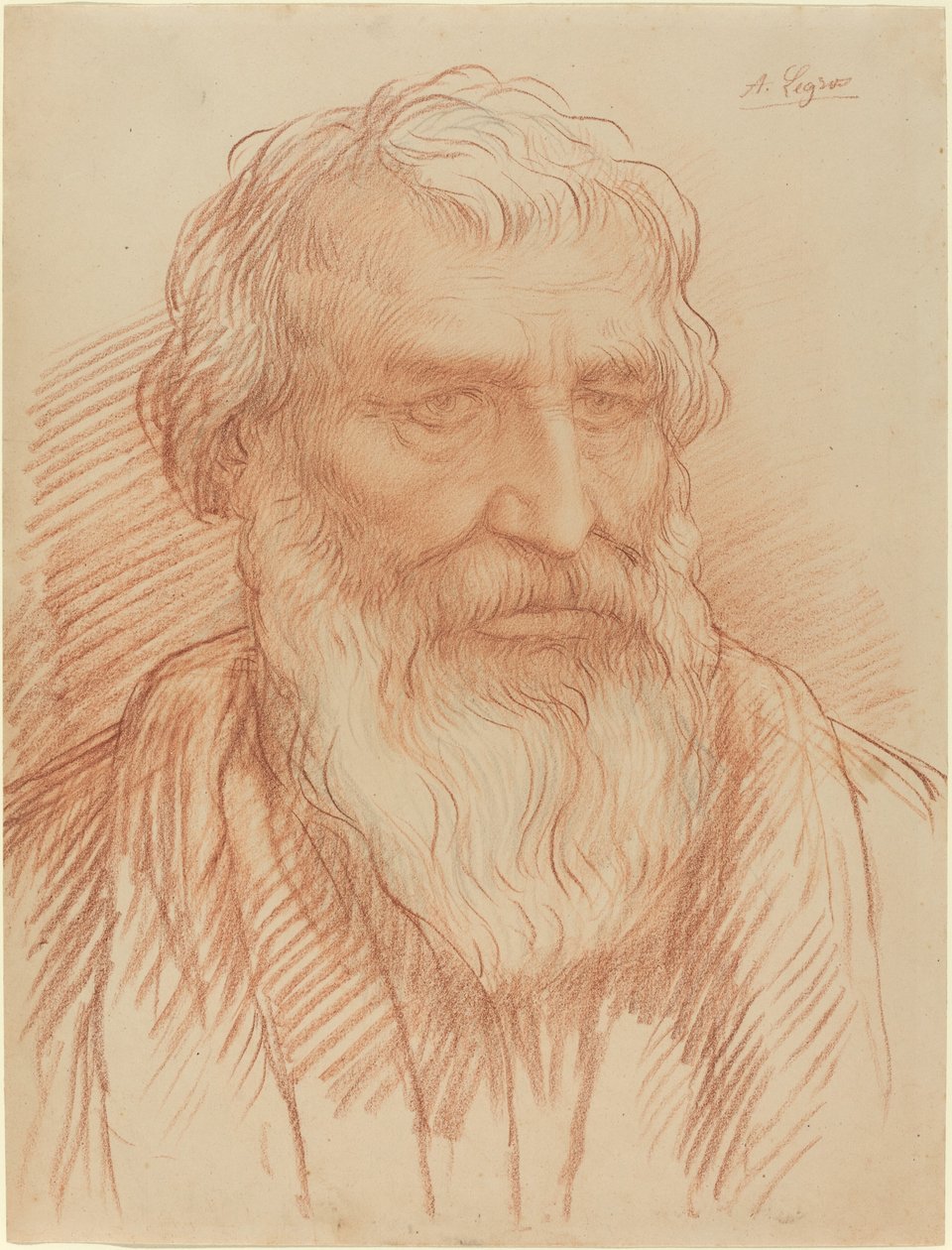 头部的研究。 作者 阿方斯·莱格罗斯（Alphonse Legros）