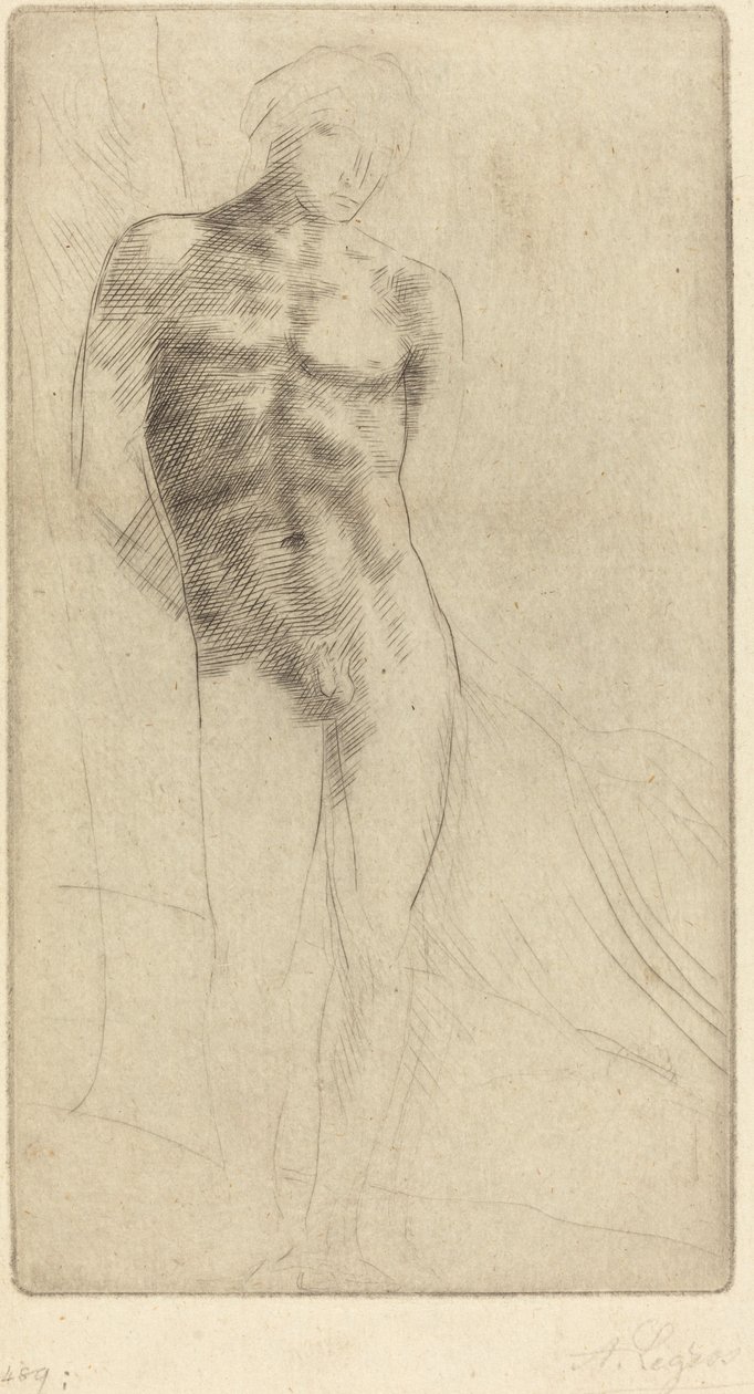 裸体人物的研究 Etude de figure nue. 作者 阿方斯·莱格罗斯（Alphonse Legros）