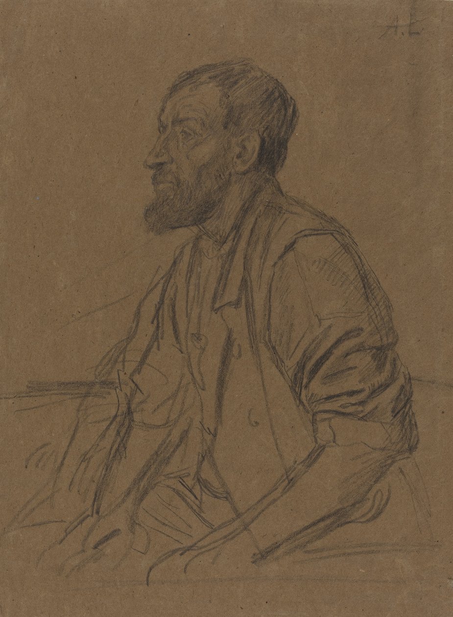 一个工人的研究。 作者 阿方斯·莱格罗斯（Alphonse Legros）