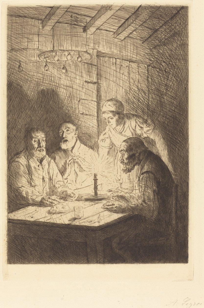 穷人的晚餐(Le souper chez misere) 作者 阿方斯·莱格罗斯（Alphonse Legros）