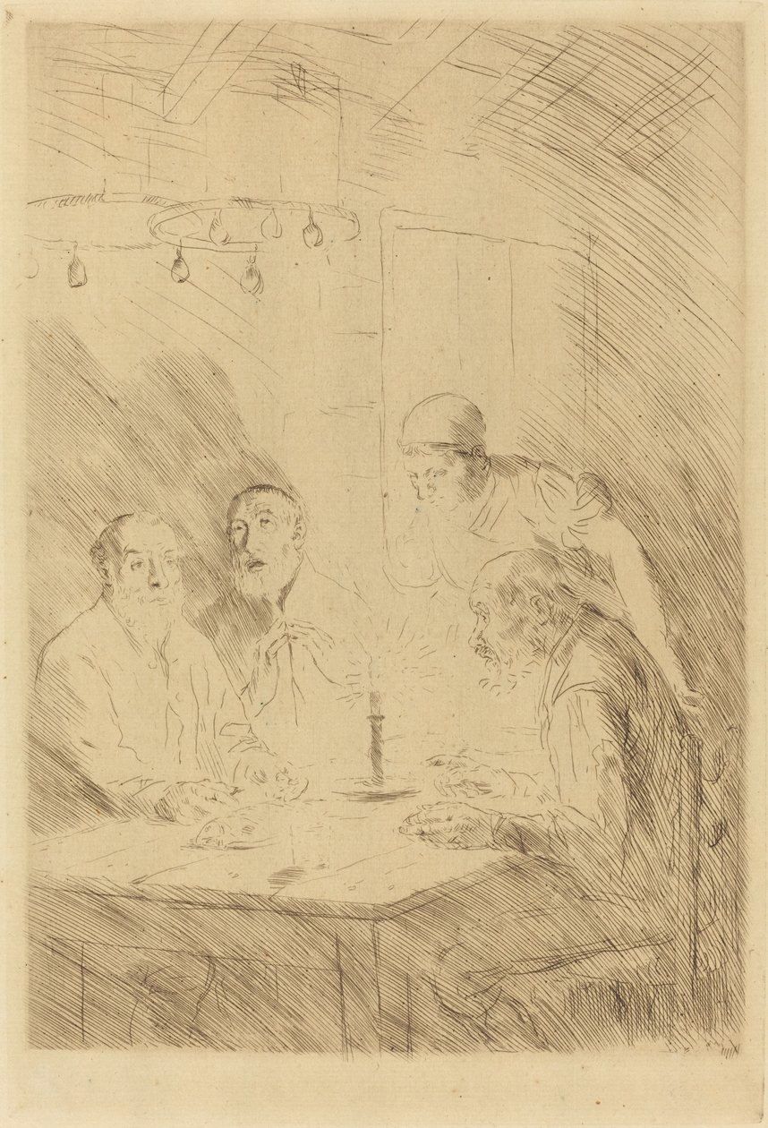 穷人的晚餐 作者 阿方斯·莱格罗斯（Alphonse Legros）