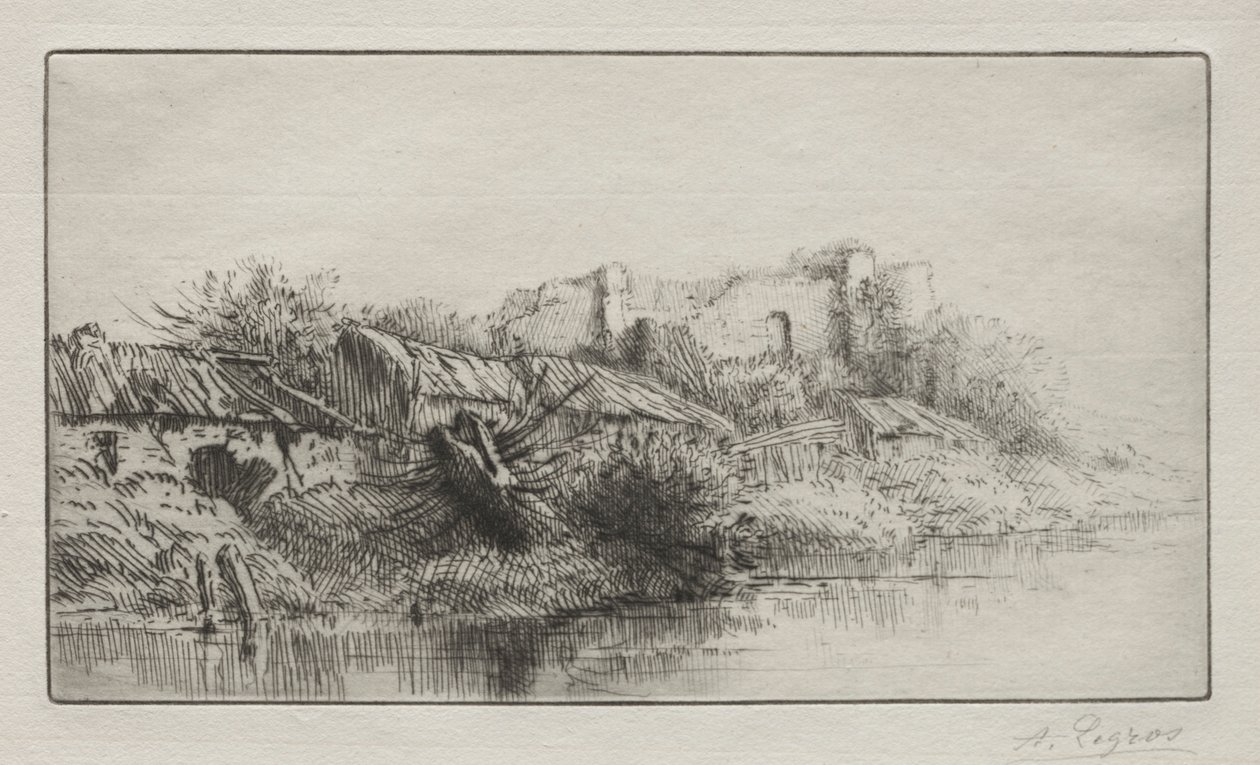 被遗弃的村庄。 作者 阿方斯·莱格罗斯（Alphonse Legros）