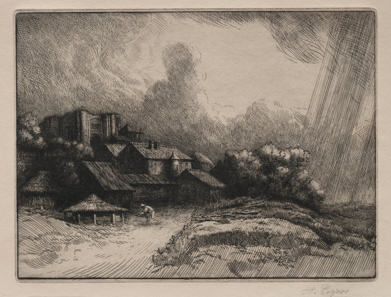 修道院农场 作者 阿方斯·莱格罗斯（Alphonse Legros）