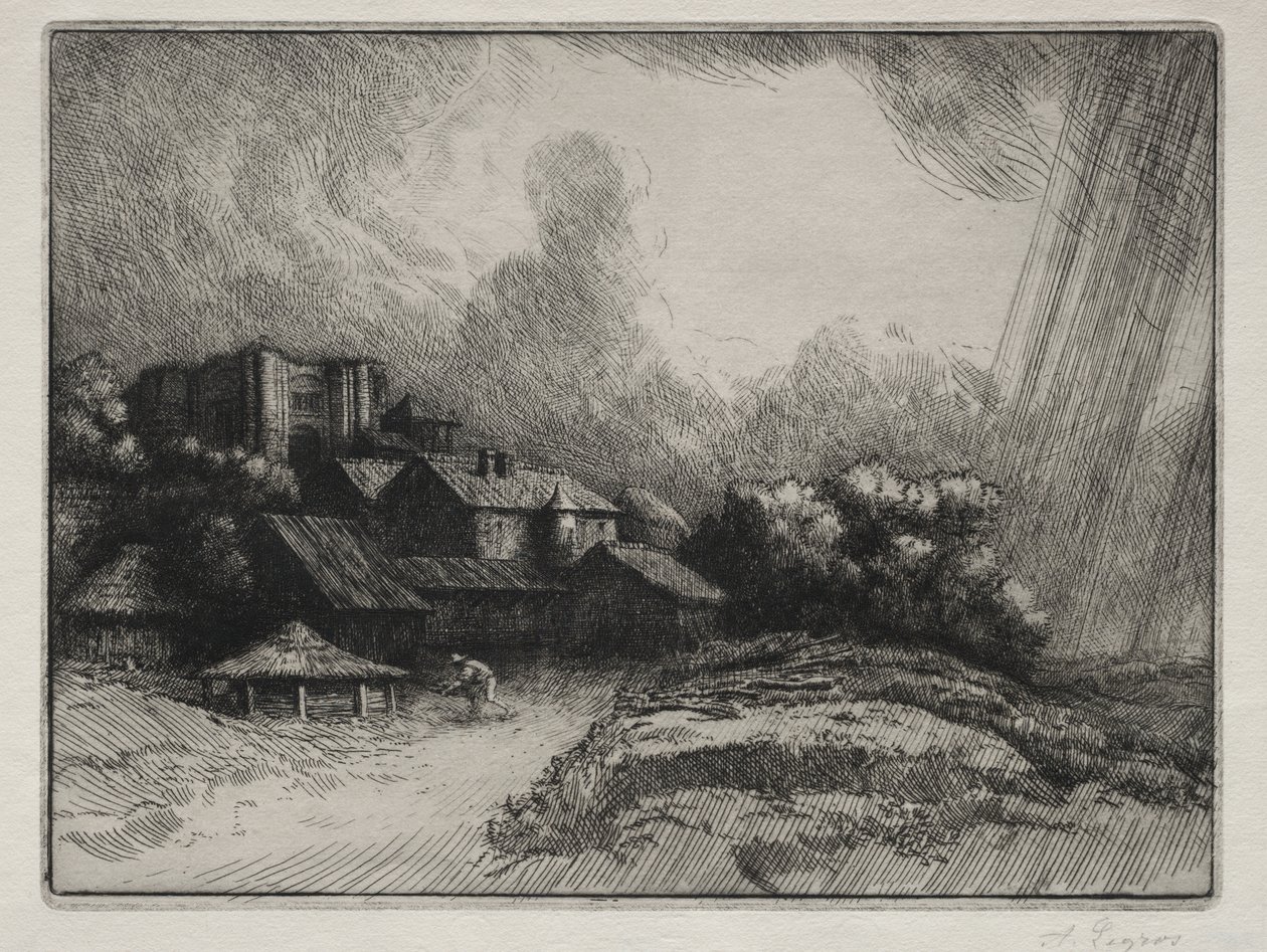 修道院农场 作者 阿方斯·莱格罗斯（Alphonse Legros）