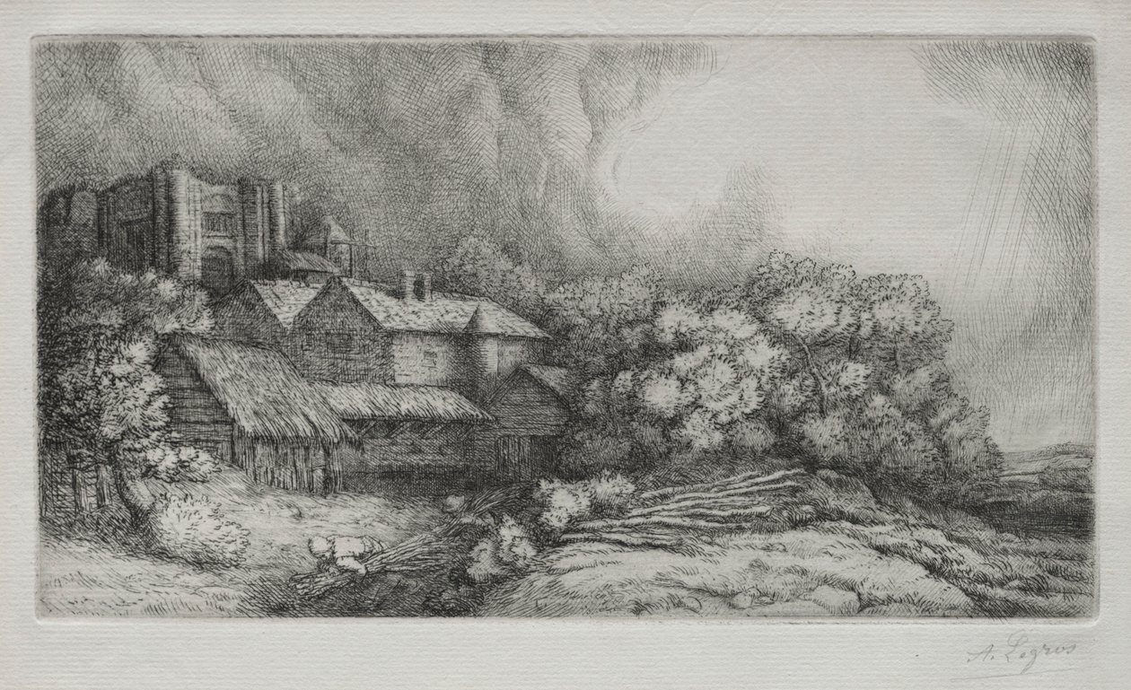 修道院农场La Ferme de labbaye。 作者 阿方斯·莱格罗斯（Alphonse Legros）