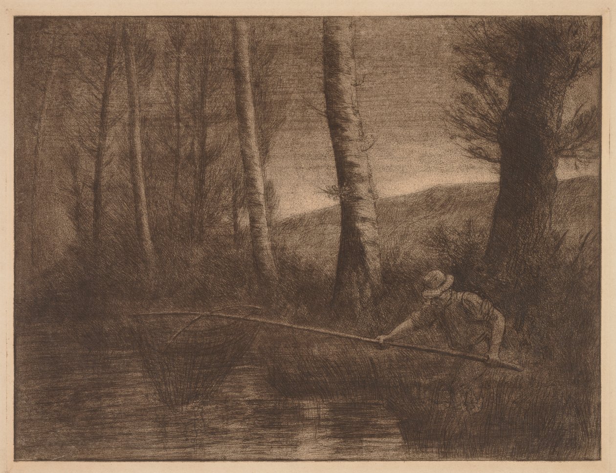 箍网中的鱼 作者 阿方斯·莱格罗斯（Alphonse Legros）