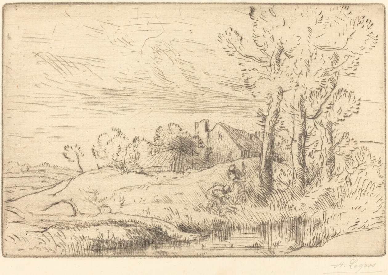 井的房子（La maison du puits） 作者 阿方斯·莱格罗斯（Alphonse Legros）