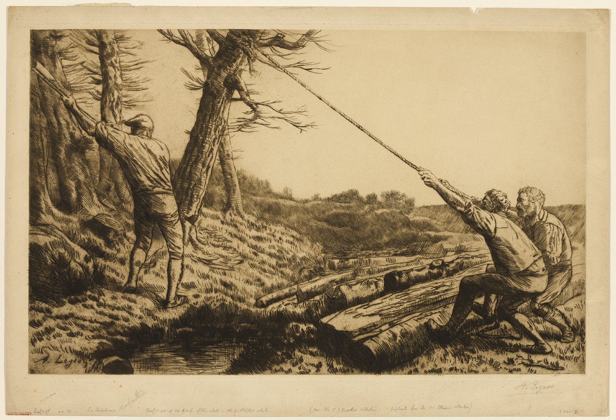 伐木工人队，第二板 作者 阿方斯·莱格罗斯（Alphonse Legros）