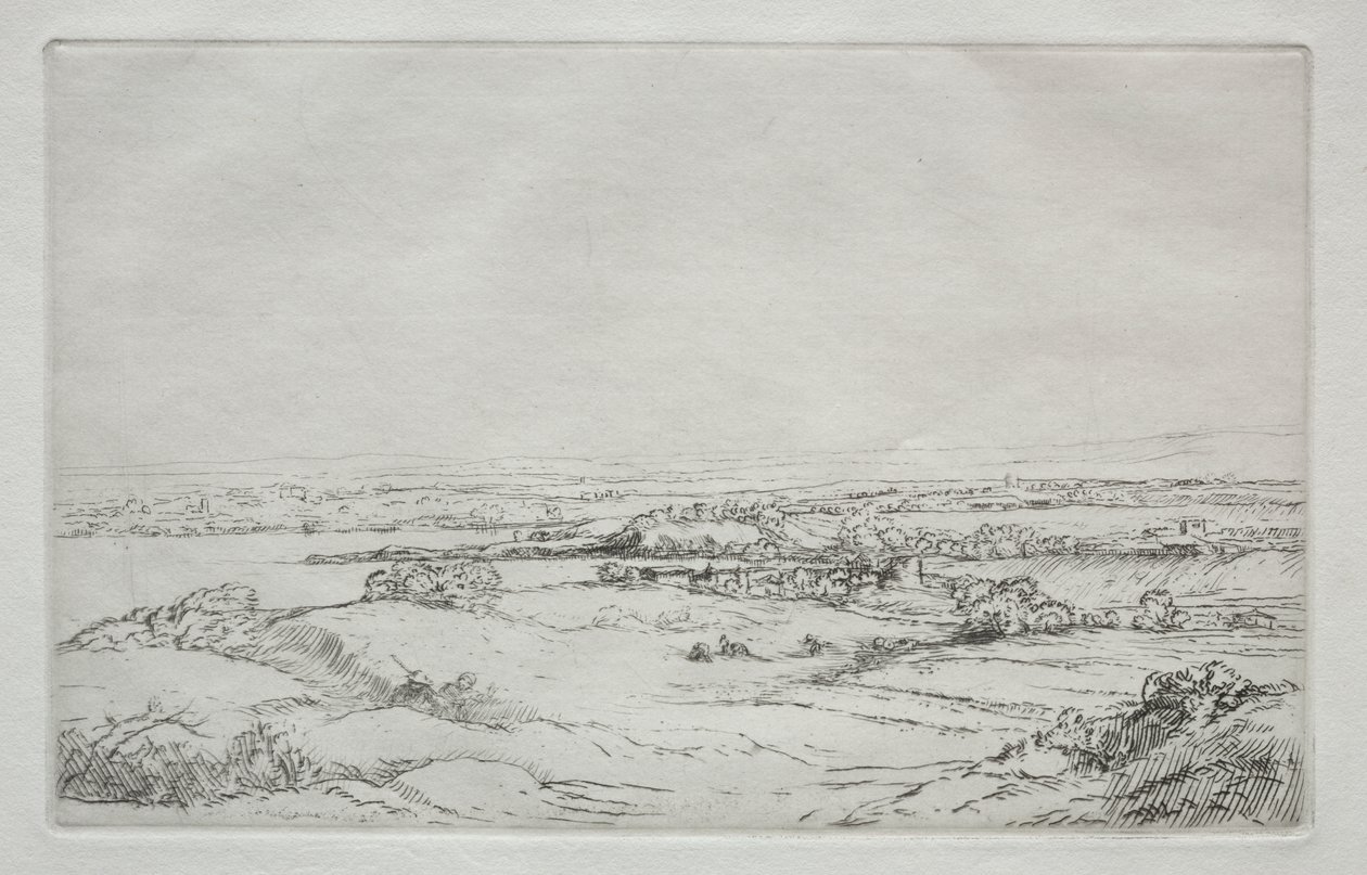 湖边草地（La Plaine Près Du Lac） 作者 阿方斯·莱格罗斯（Alphonse Legros）