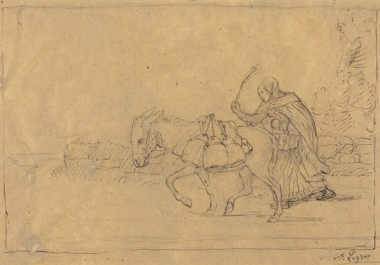 布洛涅的牛奶女郎。 作者 阿方斯·莱格罗斯（Alphonse Legros）