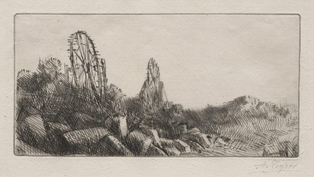 蒙鲁日的古老采石场 作者 阿方斯·莱格罗斯（Alphonse Legros）