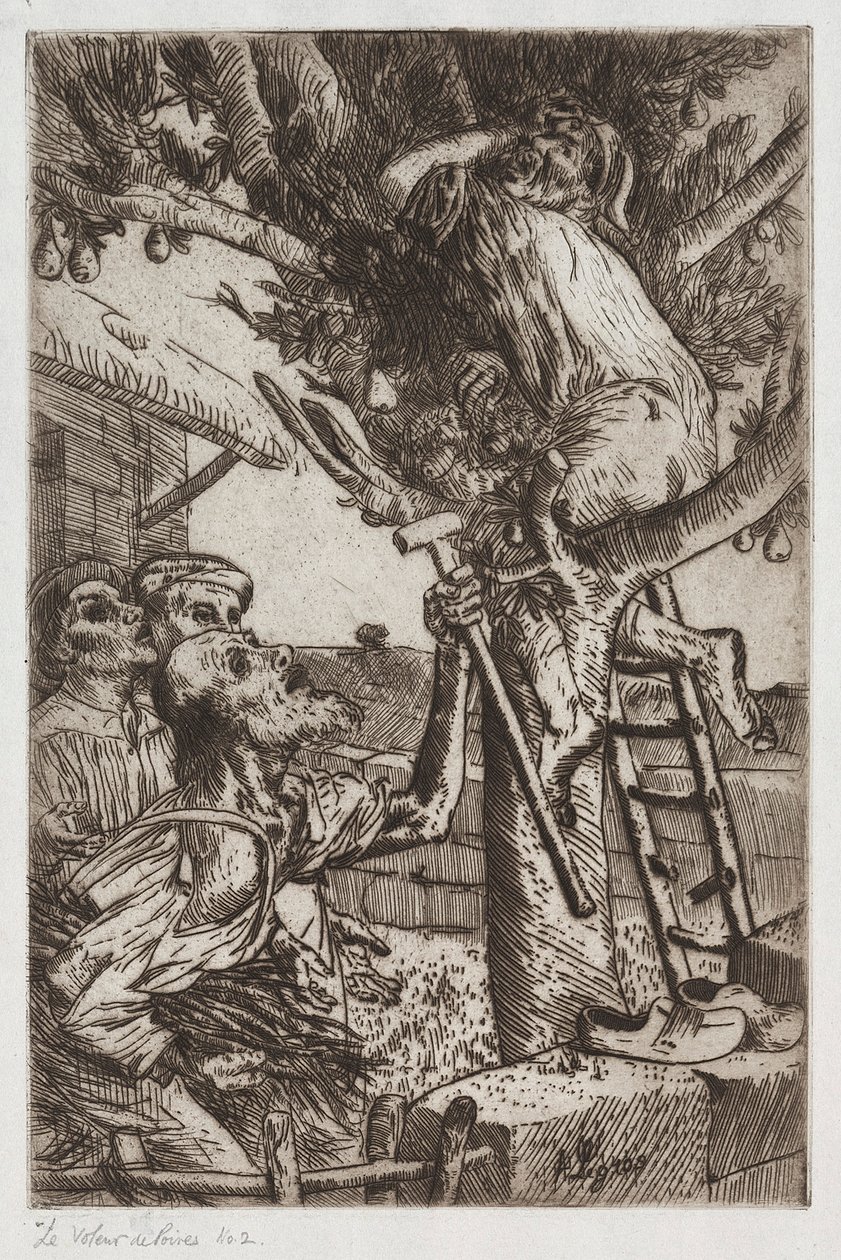 偷梨贼》，第 1 号 作者 阿方斯·莱格罗斯（Alphonse Legros）