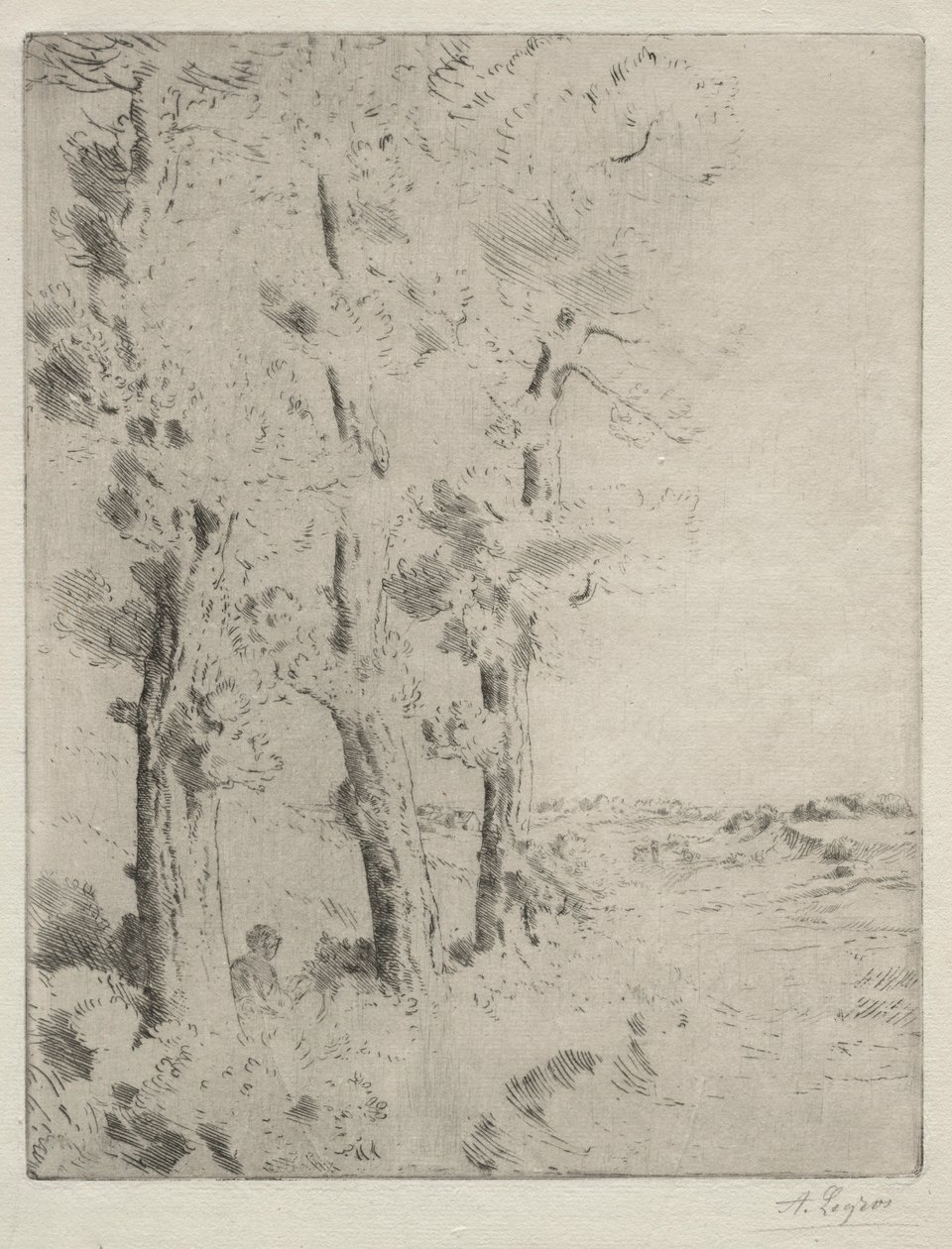 读者：树下的演讲c。 1882年。 作者 阿方斯·莱格罗斯（Alphonse Legros）