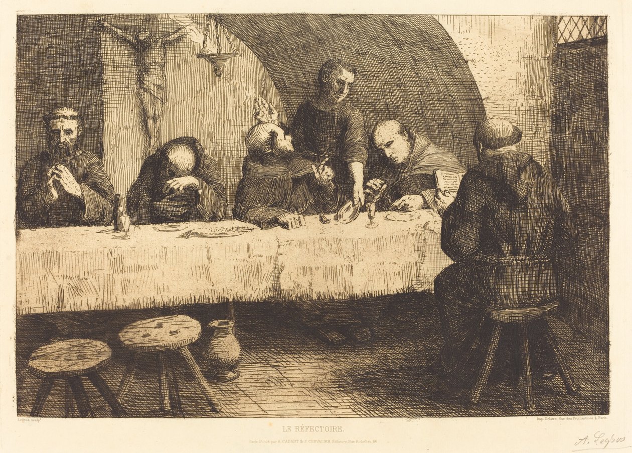 食堂(Le refectoire) 作者 阿方斯·莱格罗斯（Alphonse Legros）