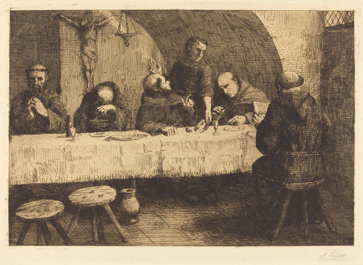 餐厅（Le refectoire） 作者 阿方斯·莱格罗斯（Alphonse Legros）