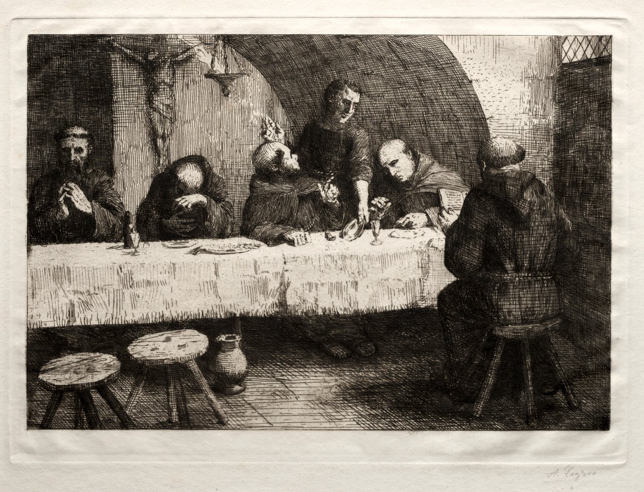 食堂c。 1862年。 作者 阿方斯·莱格罗斯（Alphonse Legros）