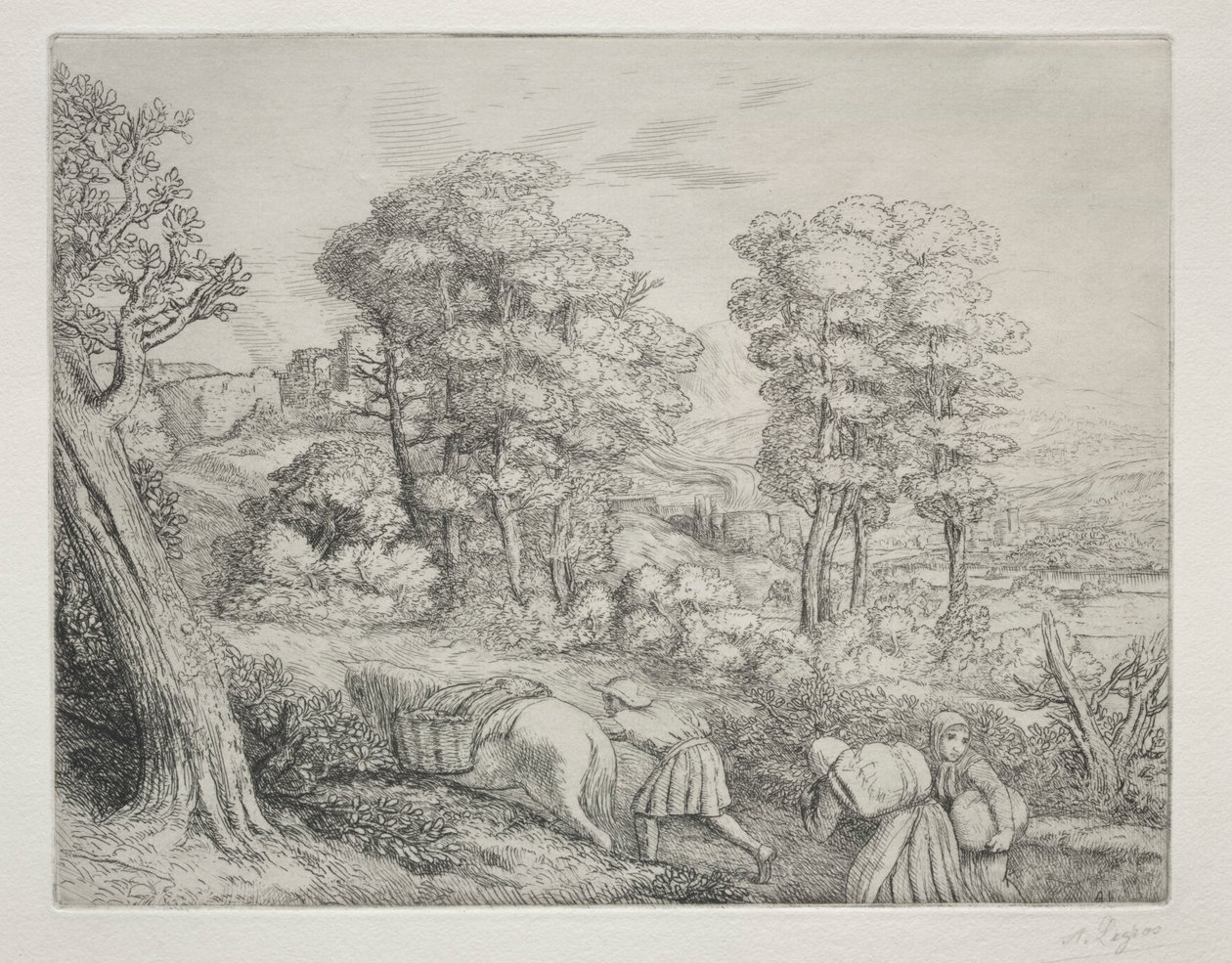 返回农场返回农场。 作者 阿方斯·莱格罗斯（Alphonse Legros）