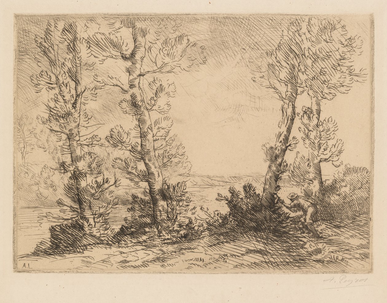 鲑鱼渔夫鲑鱼渔夫c。 1880。 作者 阿方斯·莱格罗斯（Alphonse Legros）