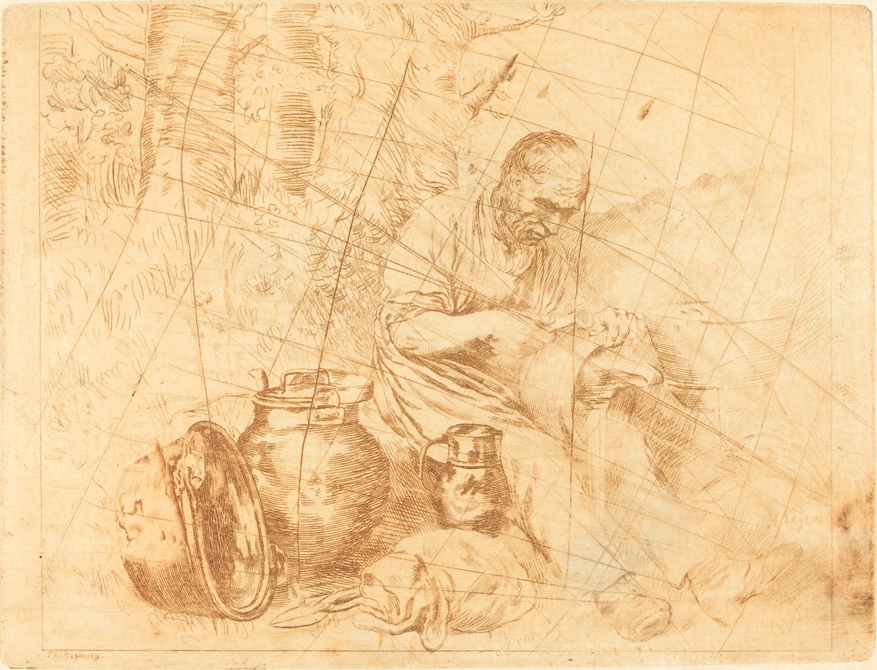修补者 Le retameur。 作者 阿方斯·莱格罗斯（Alphonse Legros）