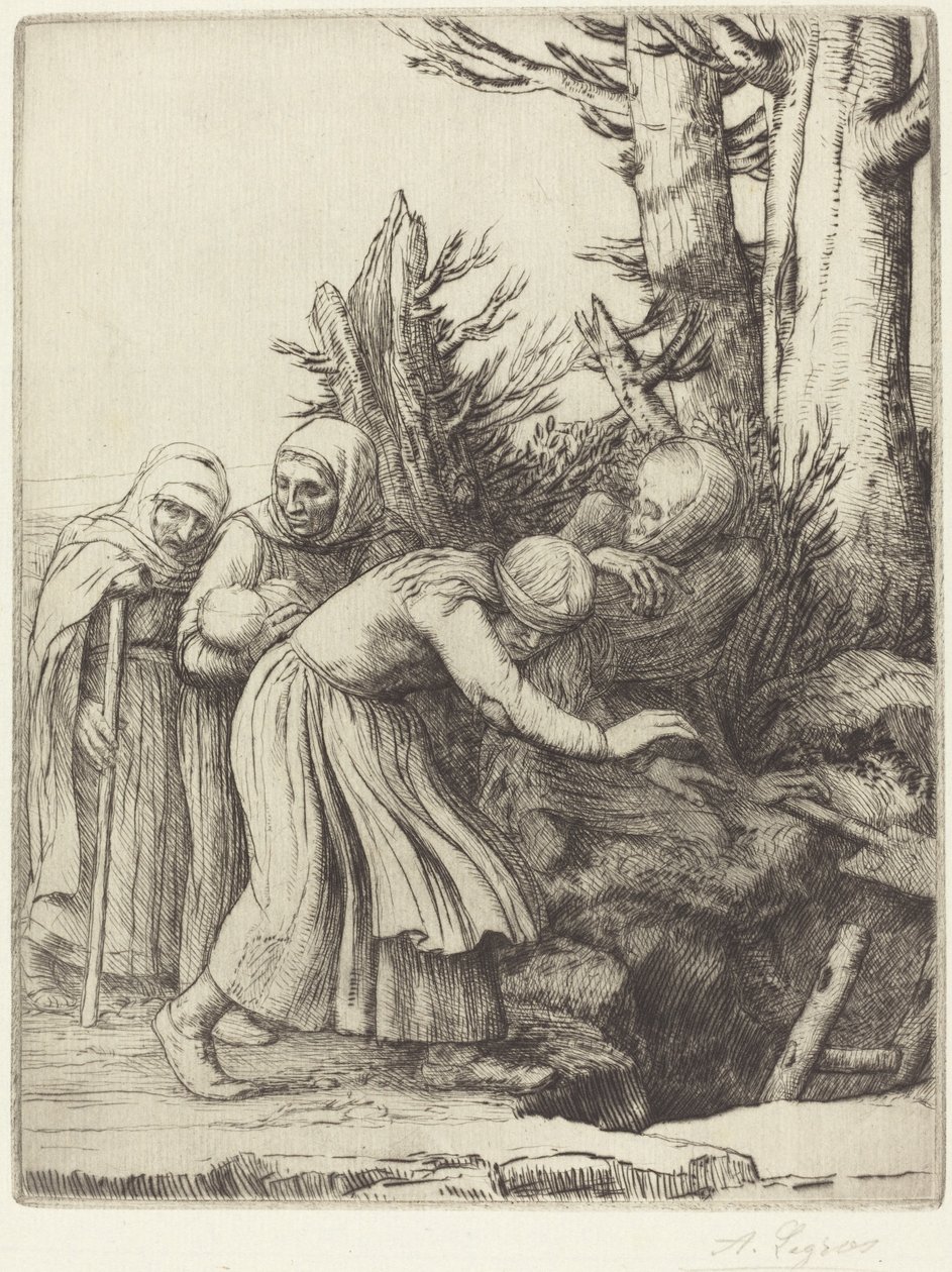 死亡的胜利：死亡为无家可归者准备的住所 (Le triomphe de la Mort: Lamort a prepare une demeure a des abandonnees) 作者 阿方斯·莱格罗斯（Alphonse Legros）