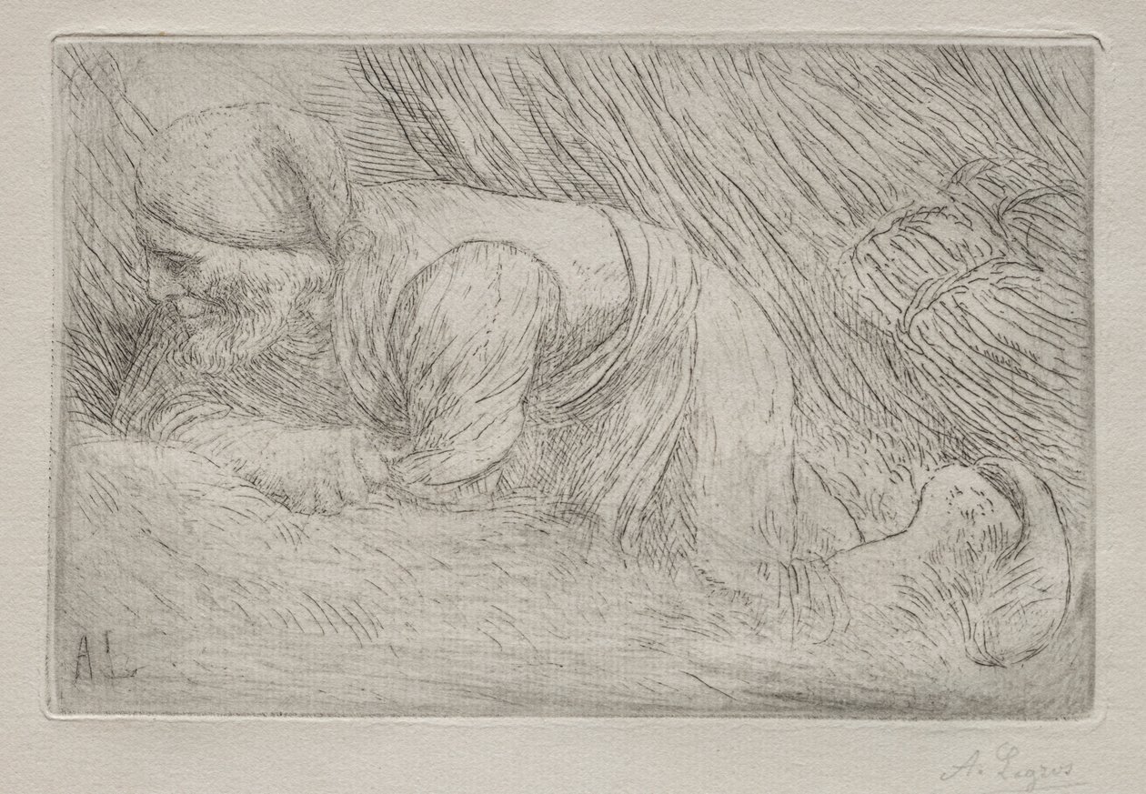 树枝采集者。 作者 阿方斯·莱格罗斯（Alphonse Legros）
