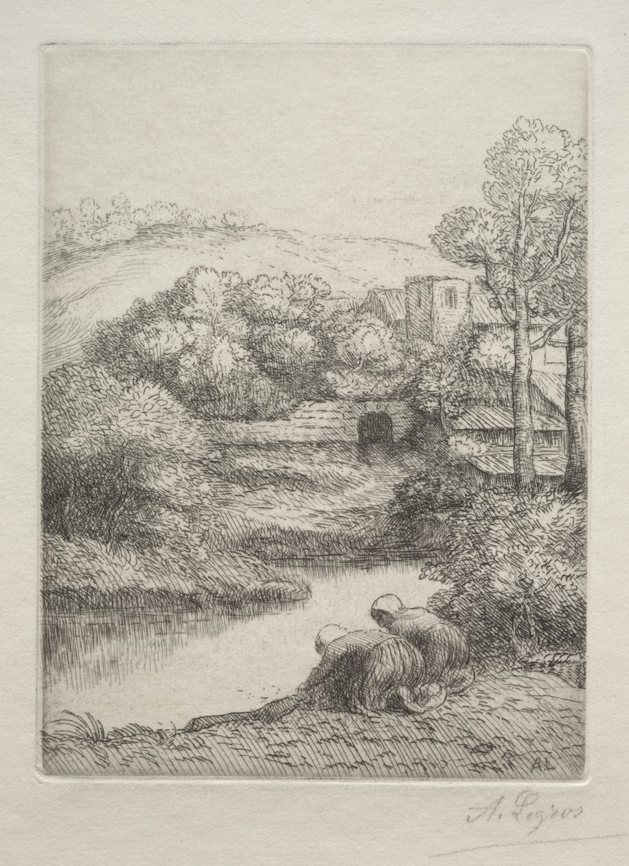 洗衣房，又名洗衣女工（Le Lavoir, Dite "Les Laveuses") 作者 阿方斯·莱格罗斯（Alphonse Legros）