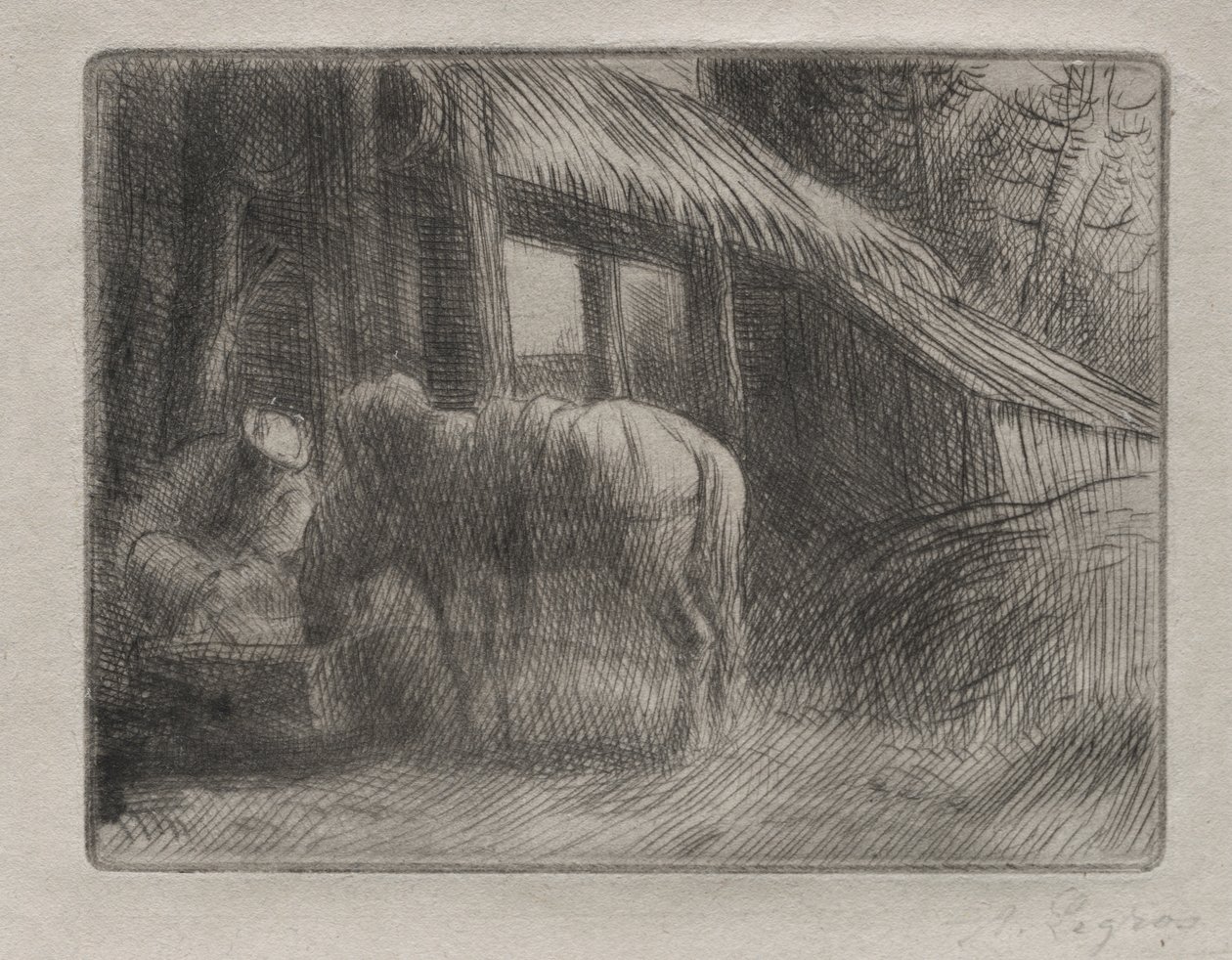 饮水处（第二盘） 作者 阿方斯·莱格罗斯（Alphonse Legros）